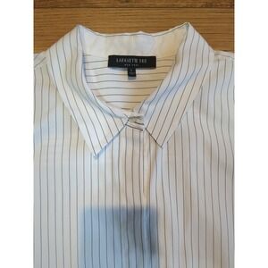 Lafayette 148 Womens L Pinstripe Button Dress Shirt‎